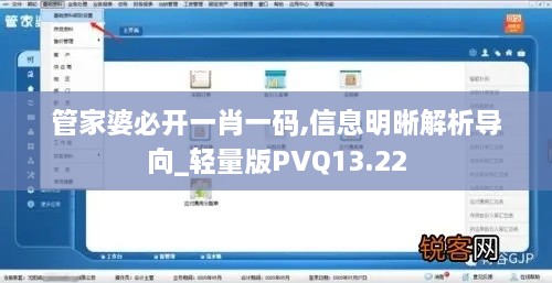 管家婆必开一肖一码,信息明晰解析导向_轻量版PVQ13.22