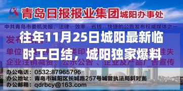 城阳独家爆料，揭秘往年11月25日临时工日结全攻略，轻松赚钱秘籍！