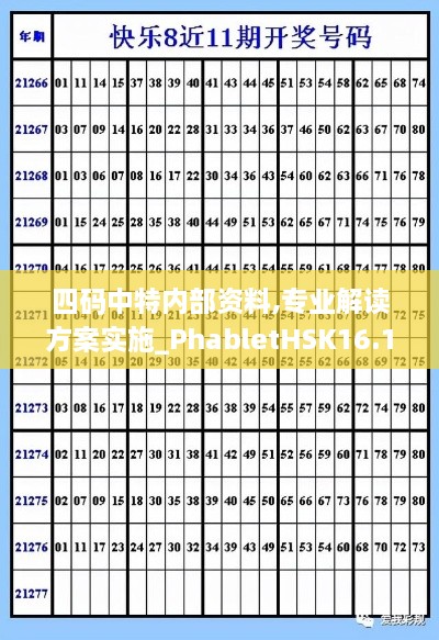 四码中特内部资料,专业解读方案实施_PhabletHSK16.11