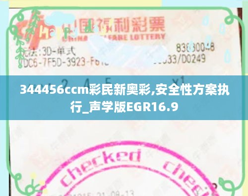 344456ccm彩民新奥彩,安全性方案执行_声学版EGR16.9