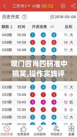 噢门四肖四码准中搞笑,操作实践评估_先锋版XQP16.86