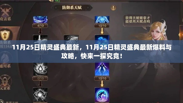 11月25日精灵盛典最新动态与攻略揭秘