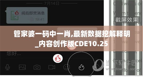 管家婆一码中一肖,最新数据挖解释明_内容创作版CDE10.25