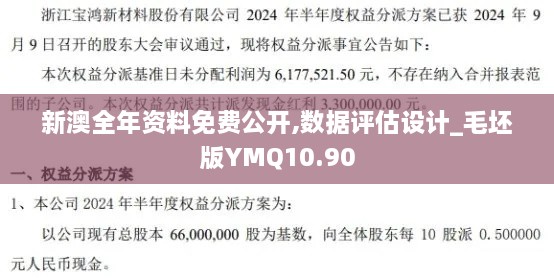 新澳全年资料免费公开,数据评估设计_毛坯版YMQ10.90