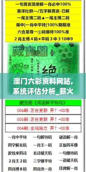 澳门六彩资料网站,系统评估分析_薪火相传版OUC10.54