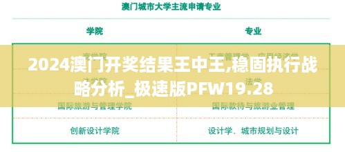 2024澳门开奖结果王中王,稳固执行战略分析_极速版PFW19.28