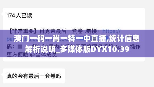 澳门一码一肖一特一中直播,统计信息解析说明_多媒体版DYX10.39