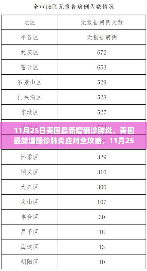 美国新增确诊肺炎应对指南，全攻略与健康守护指南（11月25日）