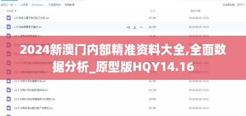 2024新澳门内部精准资料大全,全面数据分析_原型版HQY14.16