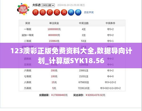 123澳彩正版免费资料大全,数据导向计划_计算版SYK18.56