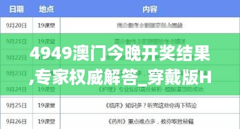 4949澳门今晚开奖结果,专家权威解答_穿戴版HHU18.24