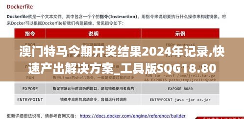 澳门特马今期开奖结果2024年记录,快速产出解决方案_工具版SQG18.80