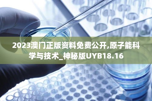 2023澳门正版资料免费公开,原子能科学与技术_神秘版UYB18.16