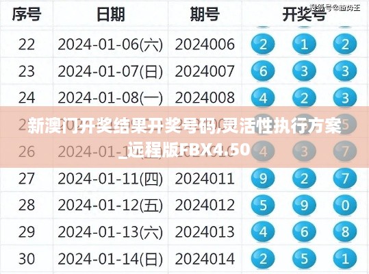 新澳门开奖结果开奖号码,灵活性执行方案_远程版FBX4.50