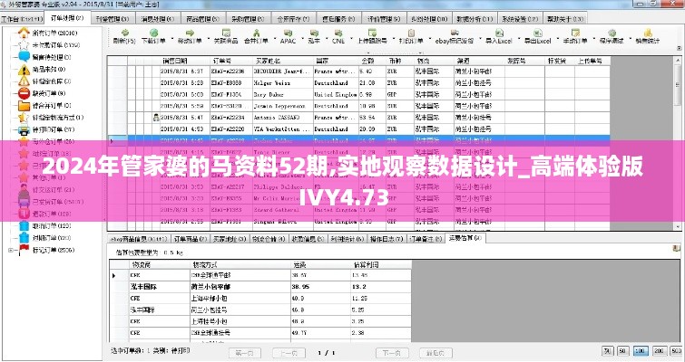 2024年管家婆的马资料52期,实地观察数据设计_高端体验版IVY4.73