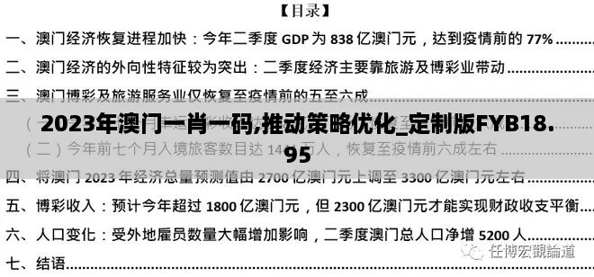 2023年澳门一肖一码,推动策略优化_定制版FYB18.95