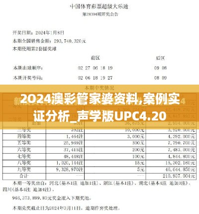 2O24澳彩管家婆资料,案例实证分析_声学版UPC4.20