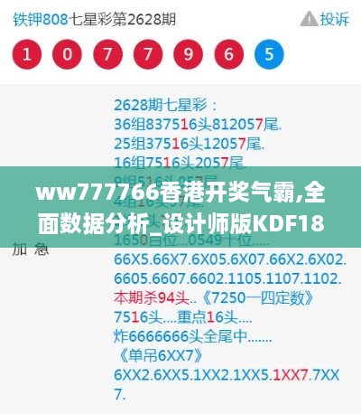 ww777766香港开奖气霸,全面数据分析_设计师版KDF18.64