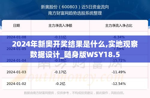 2024年新奥开奖结果是什么,实地观察数据设计_随身版WSY18.5