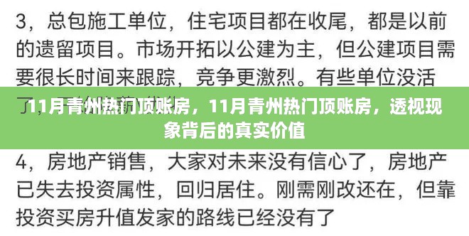 透视价值背后的真相，揭秘青州热门顶账房现象