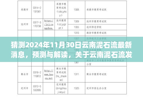 2024年云南泥石流最新预测与解读，发展趋势探讨