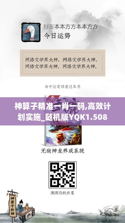 神算子精准一肖一码,高效计划实施_随机版YQK1.508