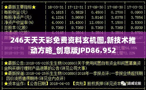 246天天天彩免费资料玄机图,新技术推动方略_创意版JPD86.952