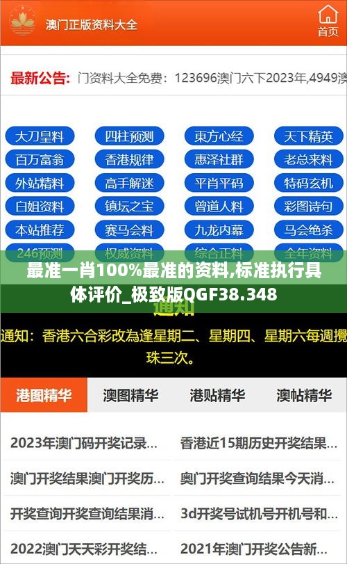 最准一肖100%最准的资料,标准执行具体评价_极致版QGF38.348