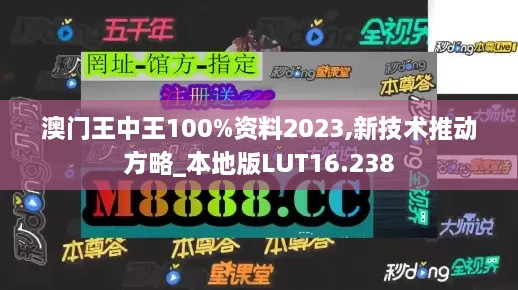 澳门王中王100%资料2023,新技术推动方略_本地版LUT16.238