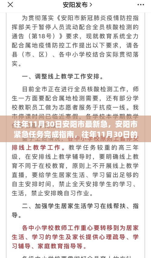 安阳市紧急任务完成指南，往年11月30日任务操作详解与紧急任务概览