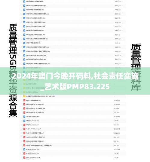 2O24年澳门今晚开码料,社会责任实施_艺术版PMP83.225