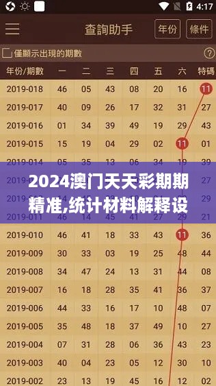 2024澳门天天彩期期精准,统计材料解释设想_趣味版ABC55.597