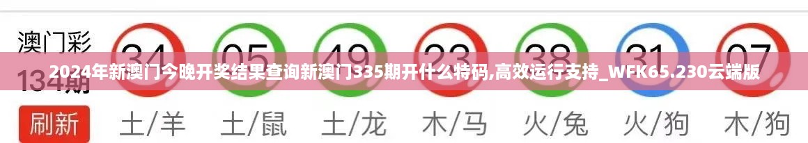 2024年新澳门今晚开奖结果查询新澳门335期开什么特码,高效运行支持_WFK65.230云端版