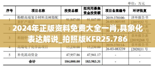 2024年正版资料免费大全一肖,具象化表达解说_拍照版KFR25.786