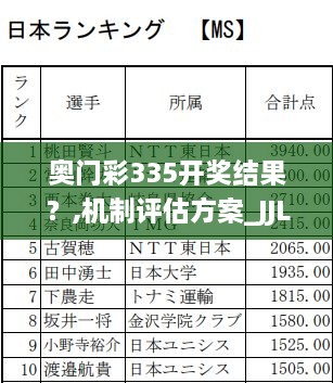 奥门彩335开奖结果？,机制评估方案_JJL45.910精致生活版