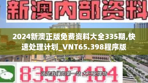 2024新澳正版免费资料大全335期,快速处理计划_VNT65.398程序版