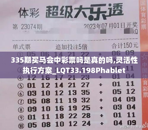 335期买马会中彩票吗是真的吗,灵活性执行方案_LQT33.198Phablet