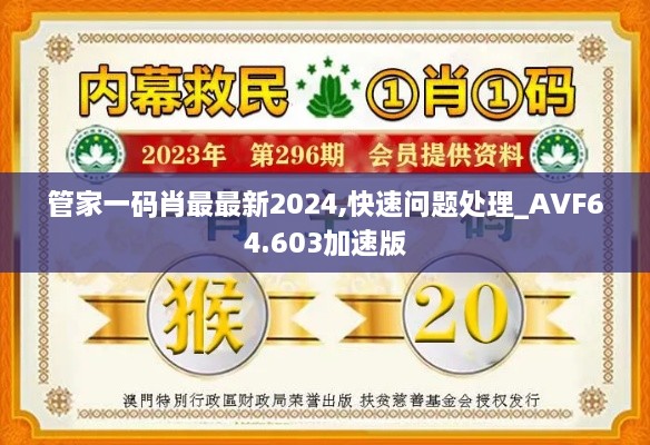 管家一码肖最最新2024,快速问题处理_AVF64.603加速版