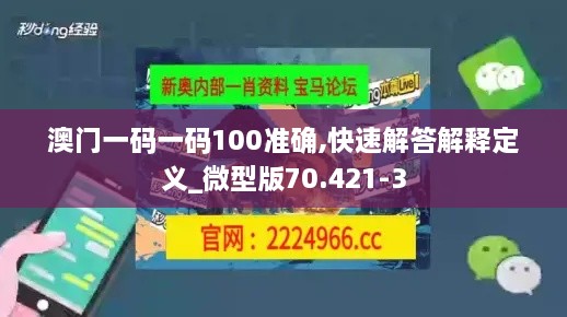 澳门一码一码100准确,快速解答解释定义_微型版70.421-3