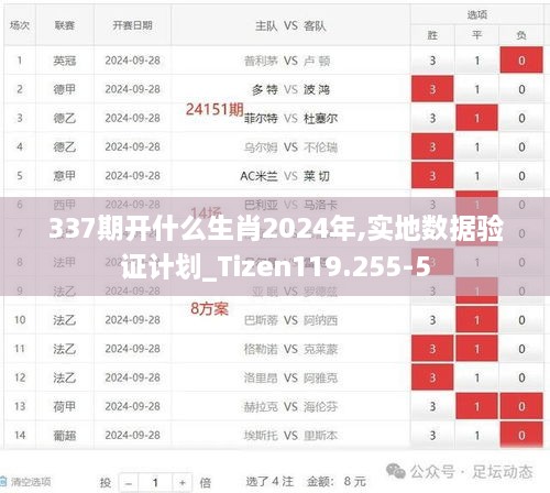 337期开什么生肖2024年,实地数据验证计划_Tizen119.255-5