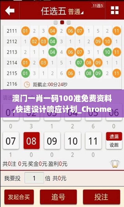 澳门一肖一码100准免费资料,快速设计响应计划_ChromeOS46.965-5