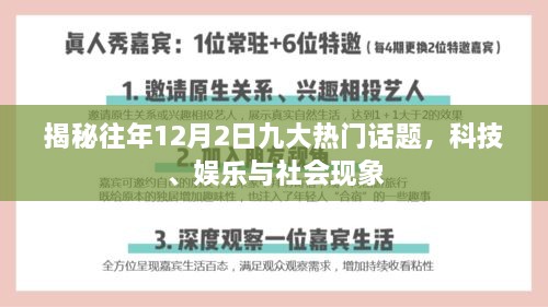 往年12月2日九大热门话题深度解析，科技、娱乐与社会现象回顾