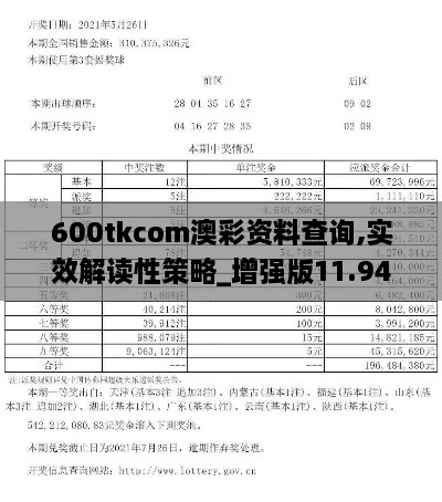 600tkcom澳彩资料查询,实效解读性策略_增强版11.948-2