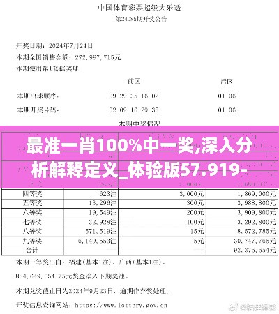 最准一肖100%中一奖,深入分析解释定义_体验版57.919-3