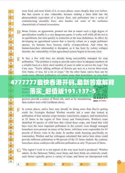 4777777最快香港开码,最新答案解释落实_超值版191.137-5