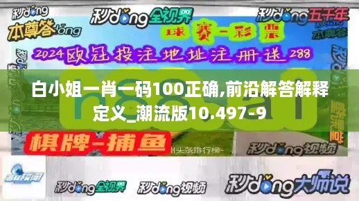 白小姐一肖一码100正确,前沿解答解释定义_潮流版10.497-9