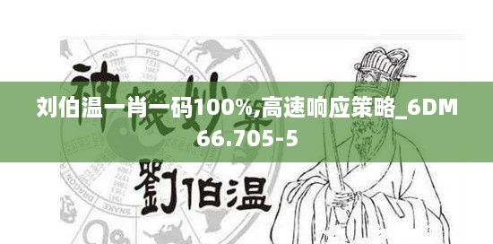 刘伯温一肖一码100%,高速响应策略_6DM66.705-5