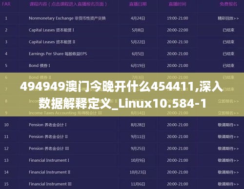 494949澳门今晚开什么454411,深入数据解释定义_Linux10.584-1
