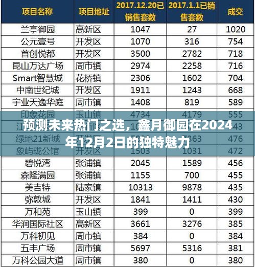 鑫月御园，揭秘未来热门之选，独特魅力展望2024年12月2日风采展现