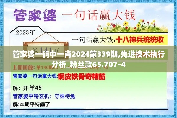 管家婆一码中一肖2024第339期,先进技术执行分析_粉丝款65.707-4